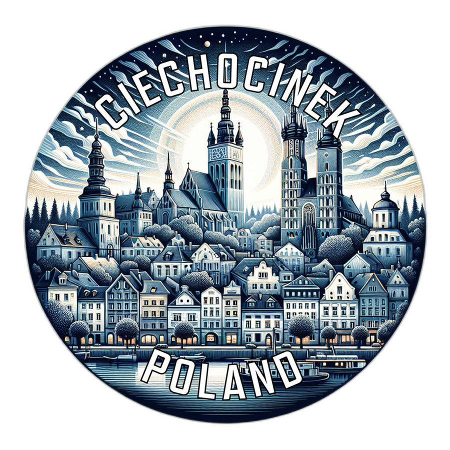 Ciechocinek Poland Souvenir Die Cut Flat Magnet Image 1