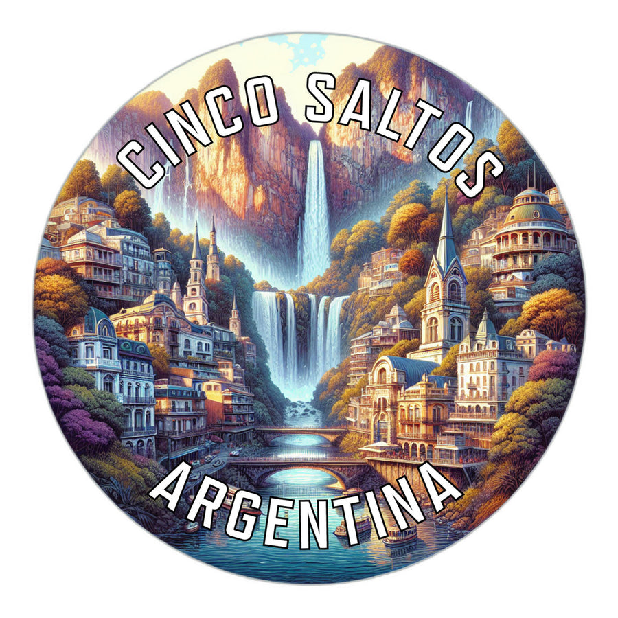 Cinco Saltos Argentina Souvenir Die Cut Flat Magnet Image 1