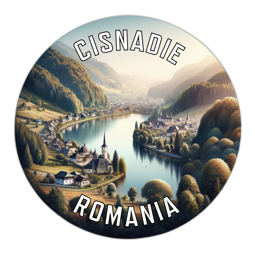 Cisnadie Romania Souvenir Die Cut Flat Magnet Image 1