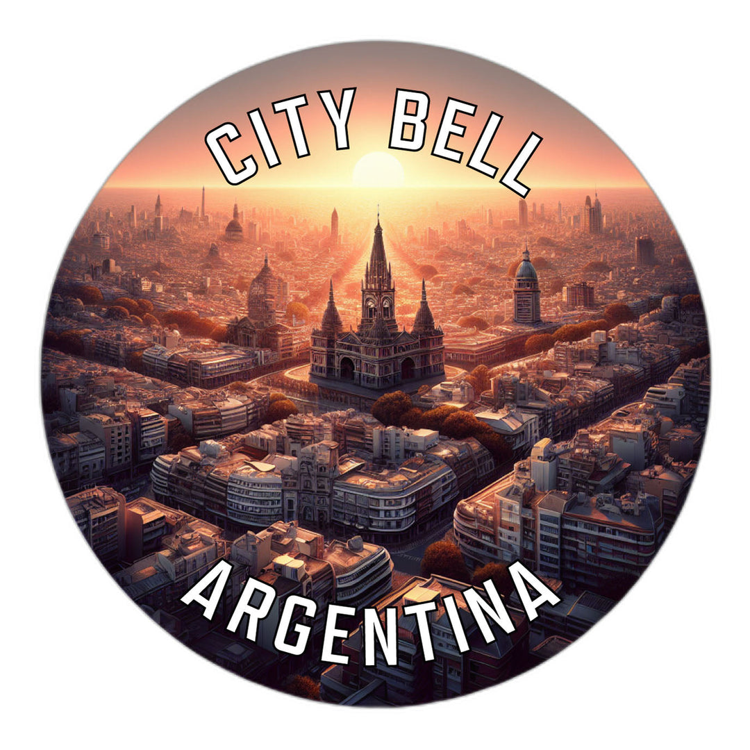 City Bell Argentina Souvenir Die Cut Flat Magnet Image 1