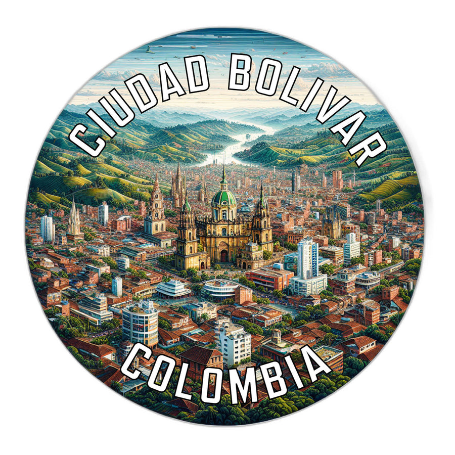 Ciudad Bolivar Colombia Souvenir Die Cut Flat Magnet Image 1