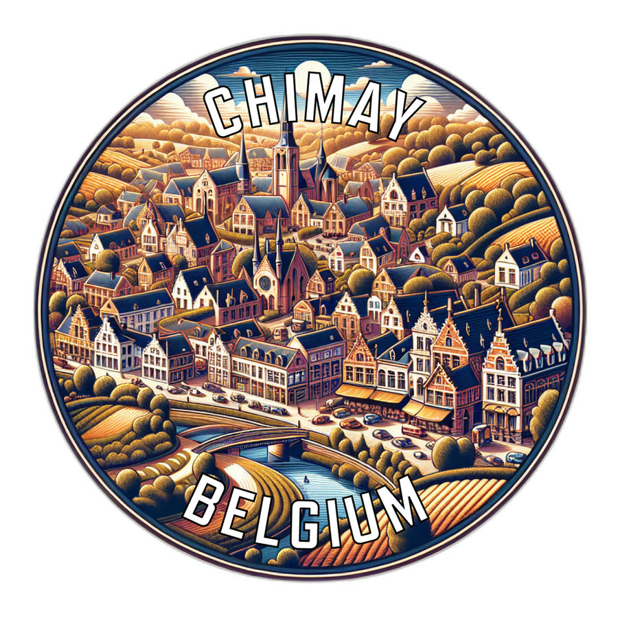 Chimay Belgium Souvenir Die Cut Flat Magnet Image 1