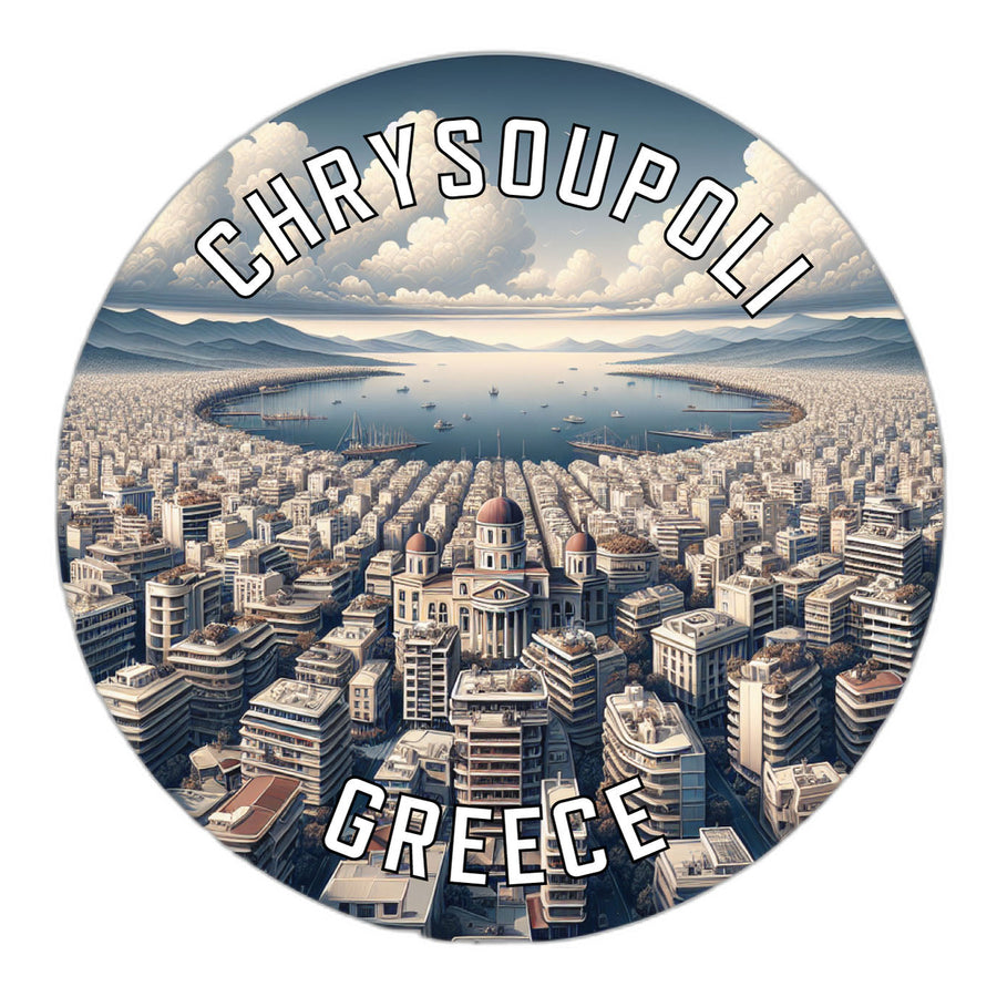 Chrysoupoli Greece Souvenir Die Cut Flat Magnet Image 1