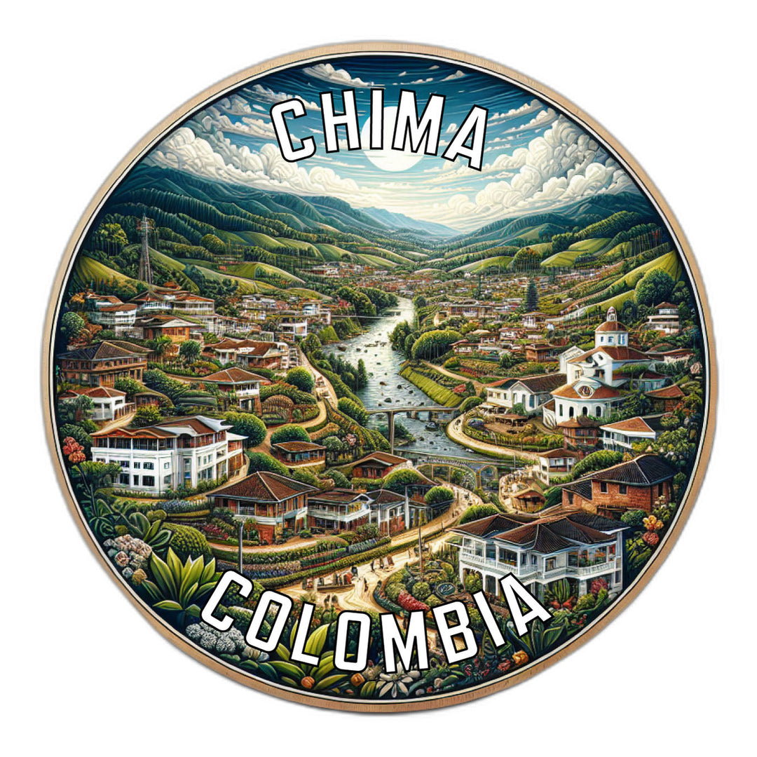 Chima Colombia Souvenir Die Cut Flat Magnet Image 1