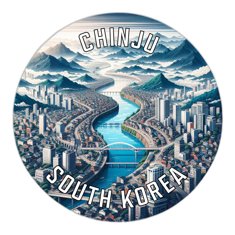 Chinju Korea South Souvenir Die Cut Flat Magnet Image 1