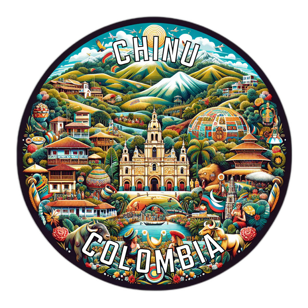 Chinu Colombia Souvenir Die Cut Flat Magnet Image 1