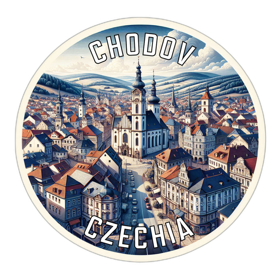 Chodov Czechia Souvenir Die Cut Flat Magnet Image 1