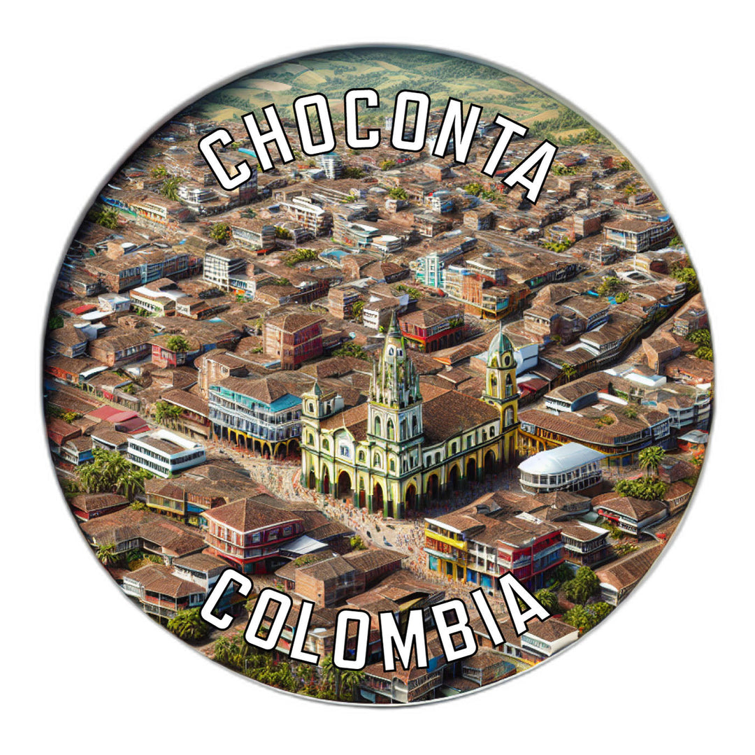 Choconta Colombia Souvenir Die Cut Flat Magnet Image 1