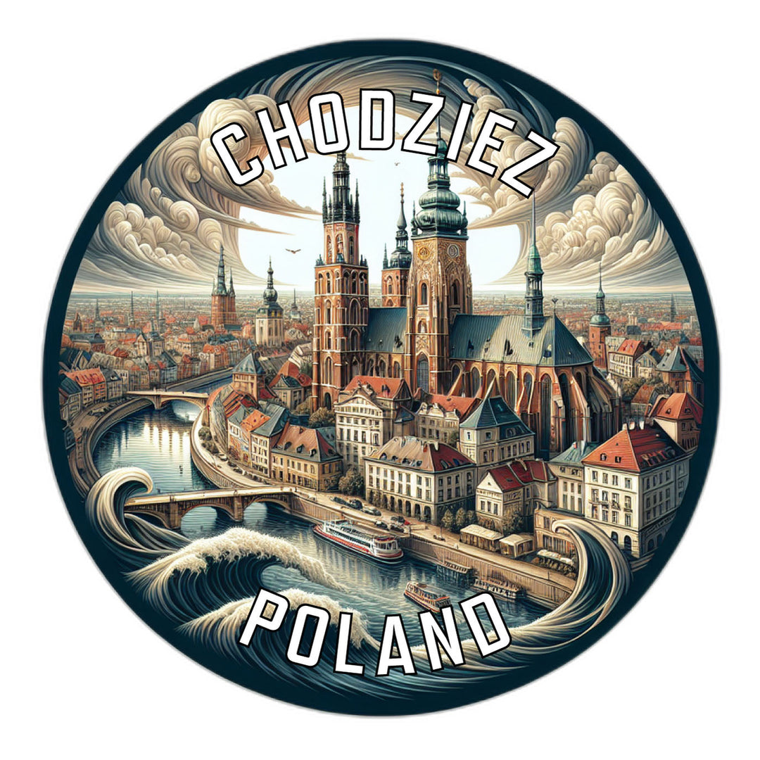 Chodziez Poland Souvenir Die Cut Flat Magnet Image 1