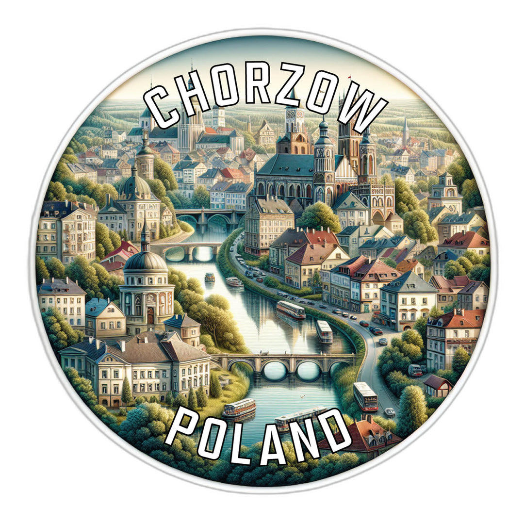 Chorzow Poland Souvenir Die Cut Flat Magnet Image 1