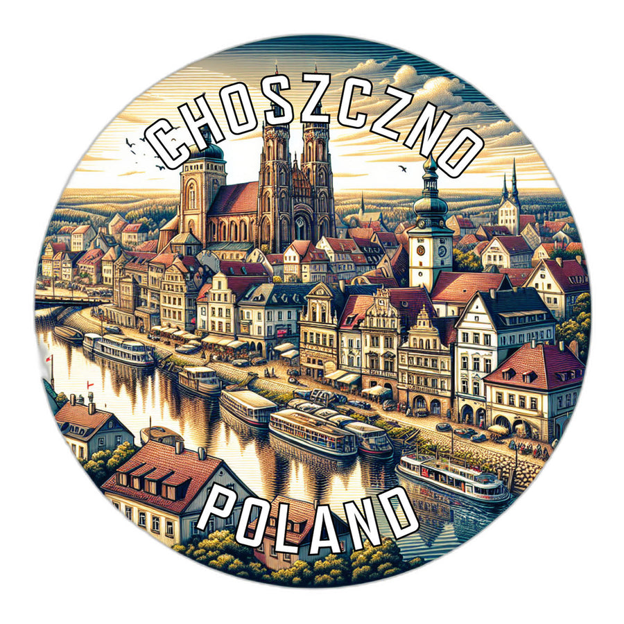 Choszczno Poland Souvenir Die Cut Flat Magnet Image 1