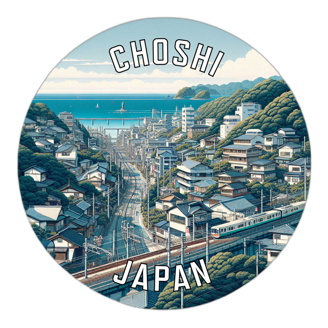 Choshi Japan Souvenir Die Cut Flat Magnet Image 1