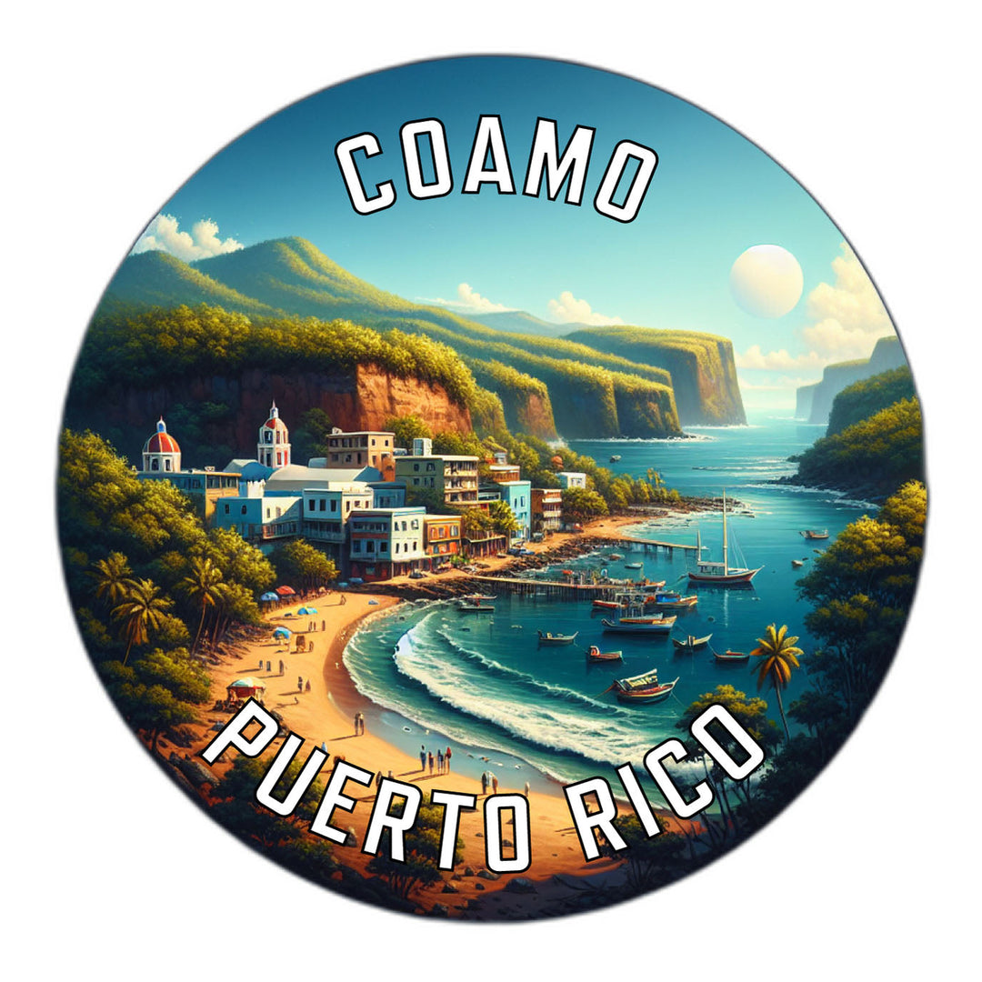 Coamo Puerto Rico Souvenir Die Cut Flat Magnet Image 1