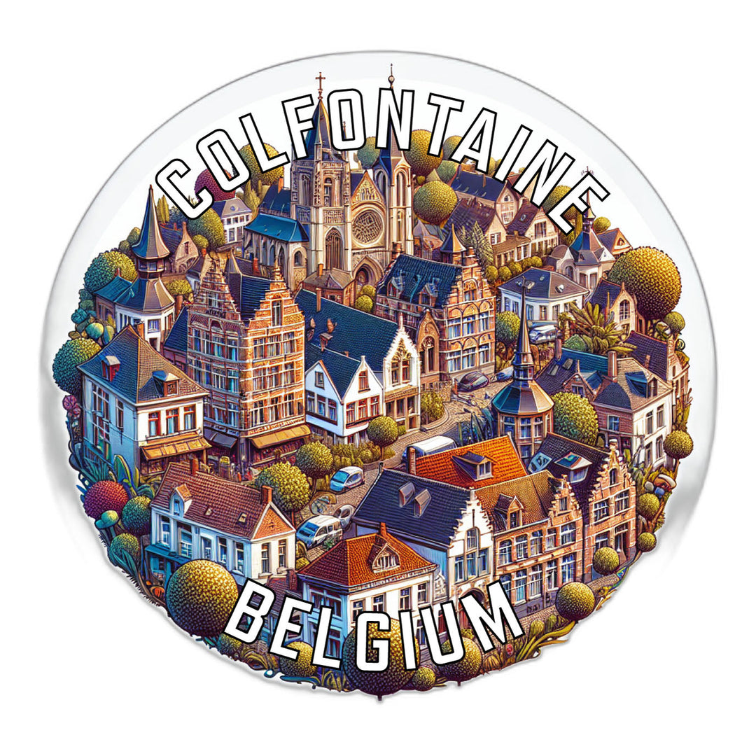 Colfontaine Belgium Souvenir Die Cut Flat Magnet Image 1