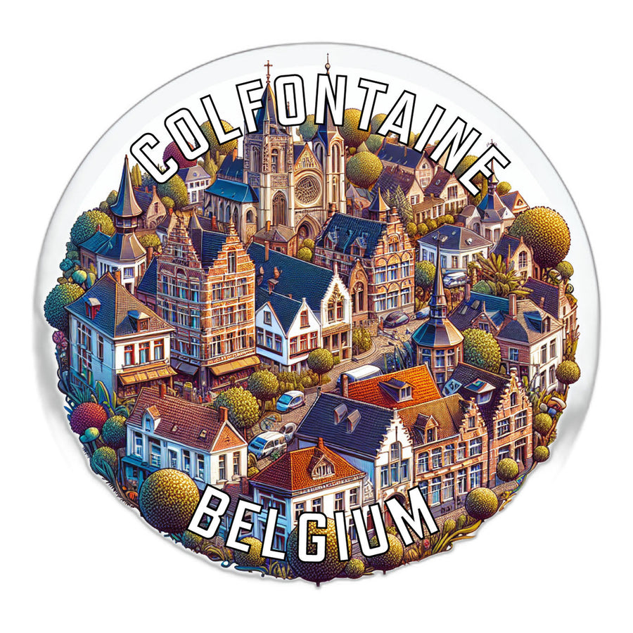 Colfontaine Belgium Souvenir Die Cut Flat Magnet Image 1