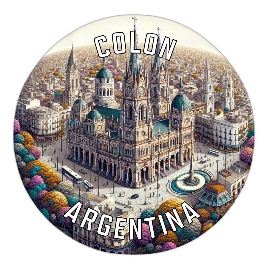 Colon Argentina Souvenir Die Cut Flat Magnet Image 1