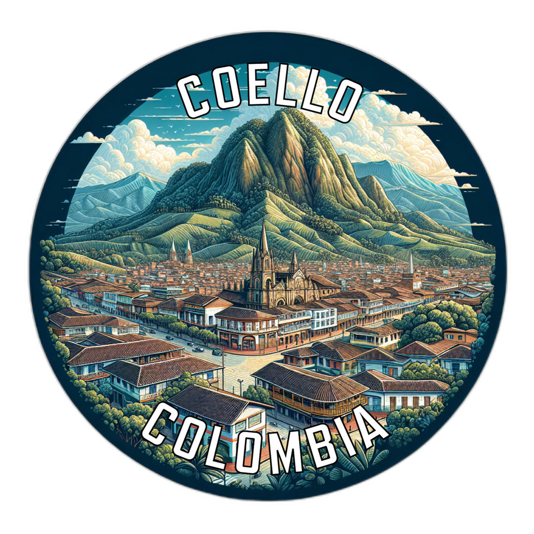 Coello Colombia Souvenir Die Cut Flat Magnet Image 1