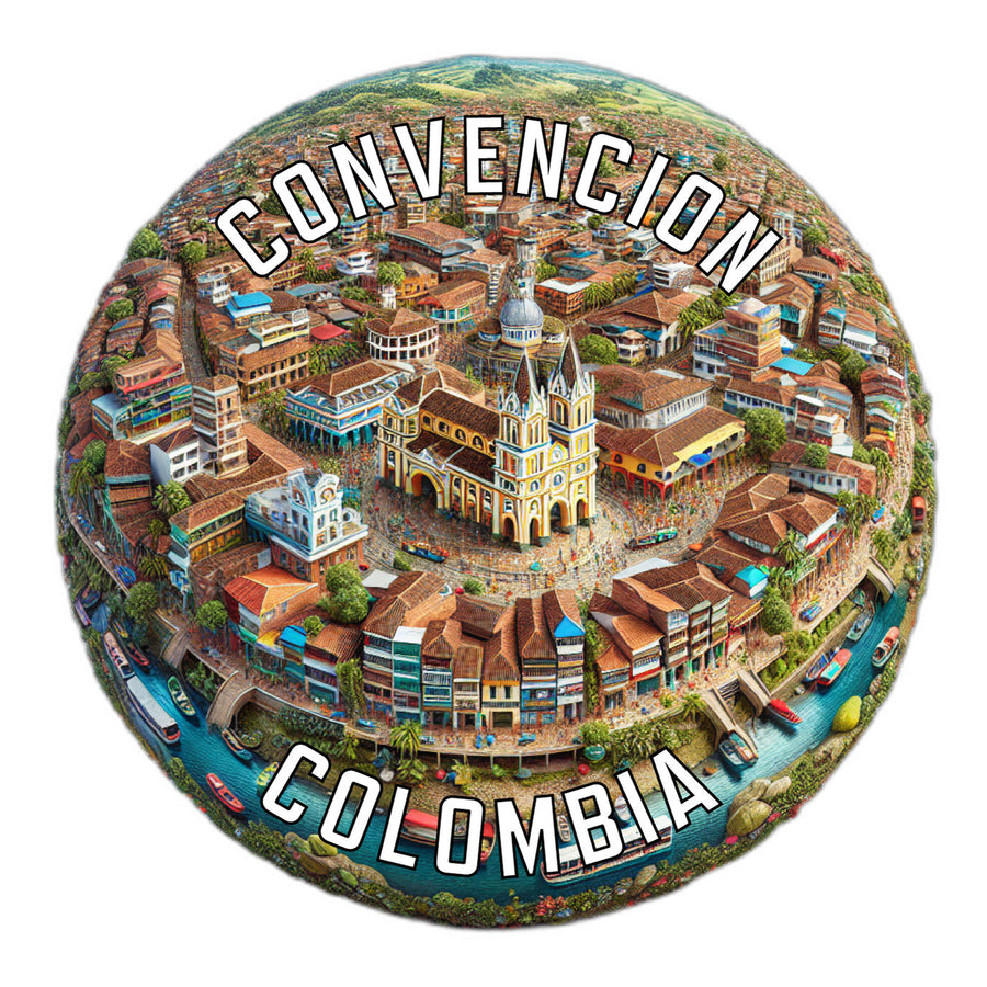 Convencion Colombia Souvenir Die Cut Flat Magnet Image 1