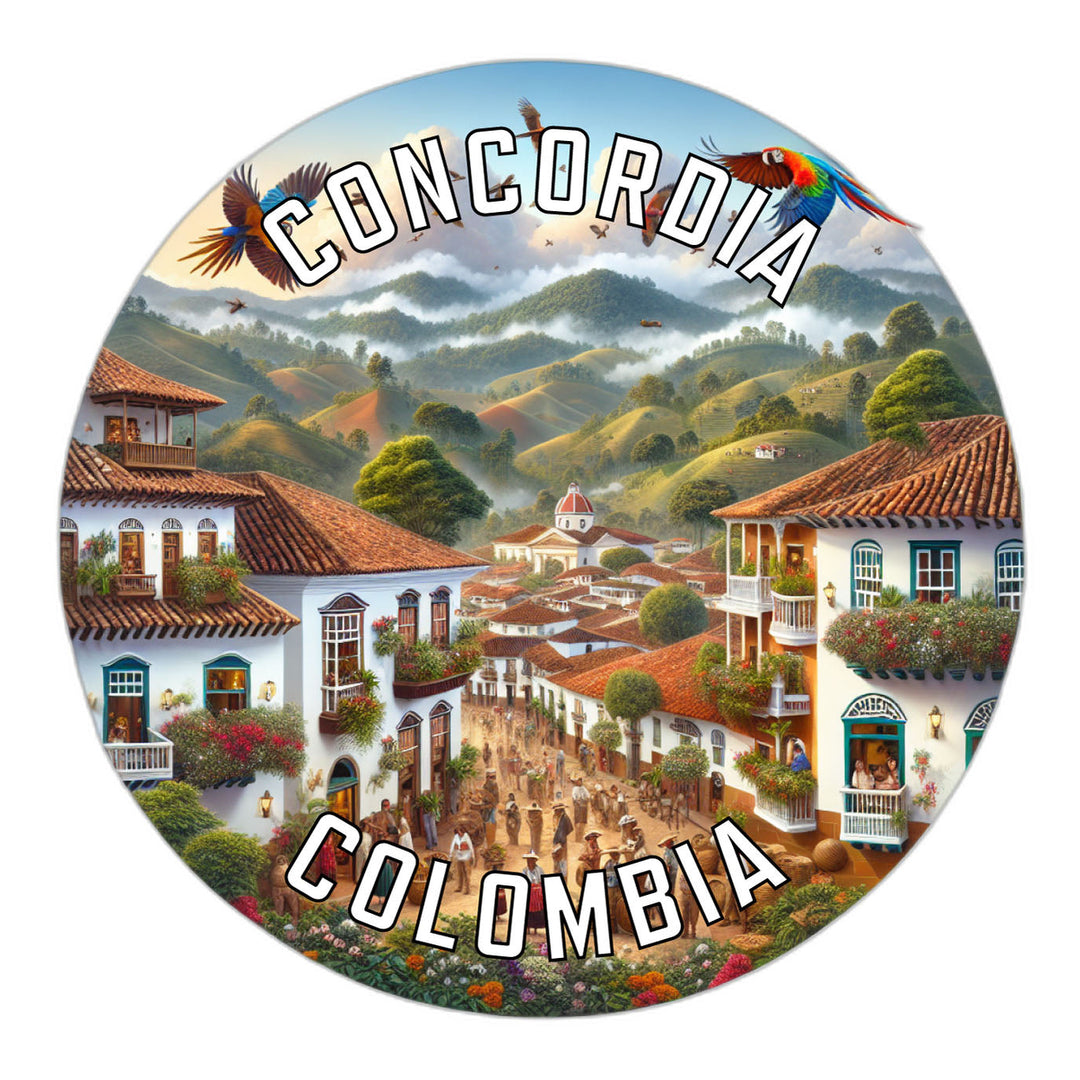 Concordia Colombia Souvenir Die Cut Flat Magnet Image 1