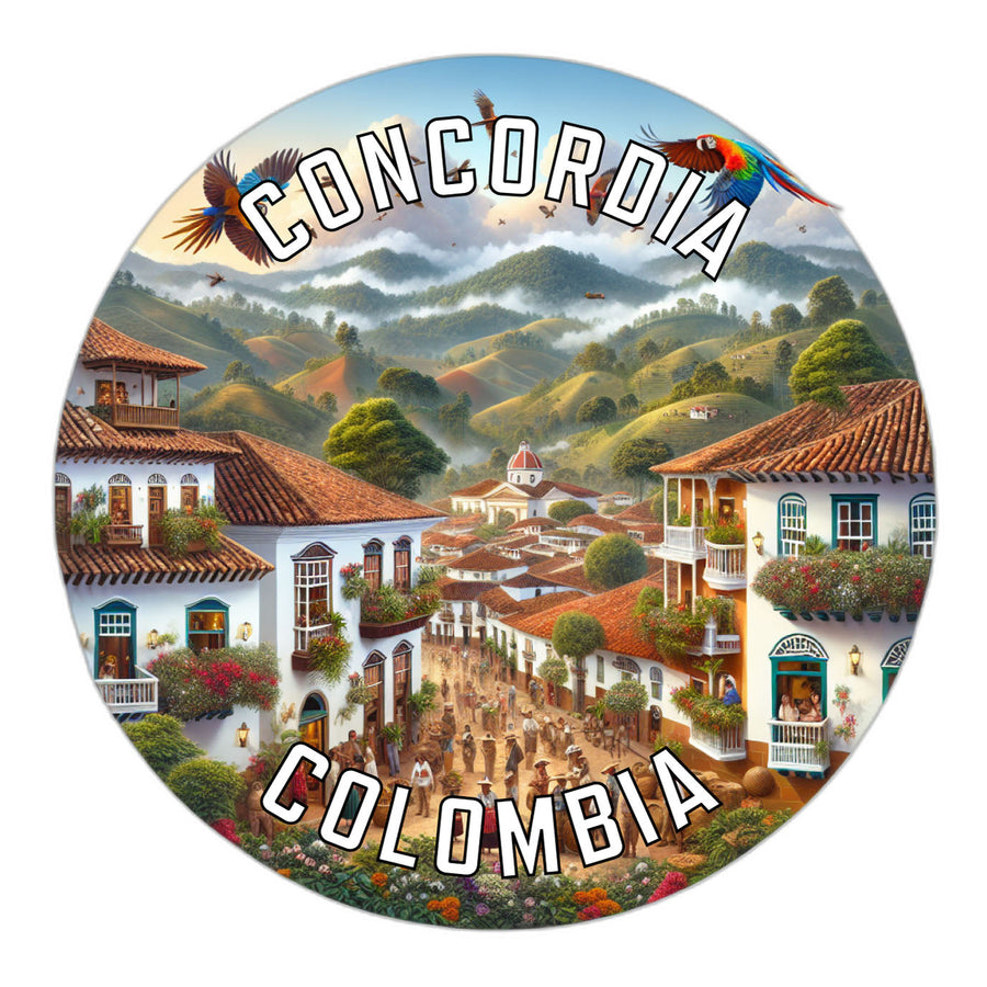 Concordia Colombia Souvenir Die Cut Flat Magnet Image 1