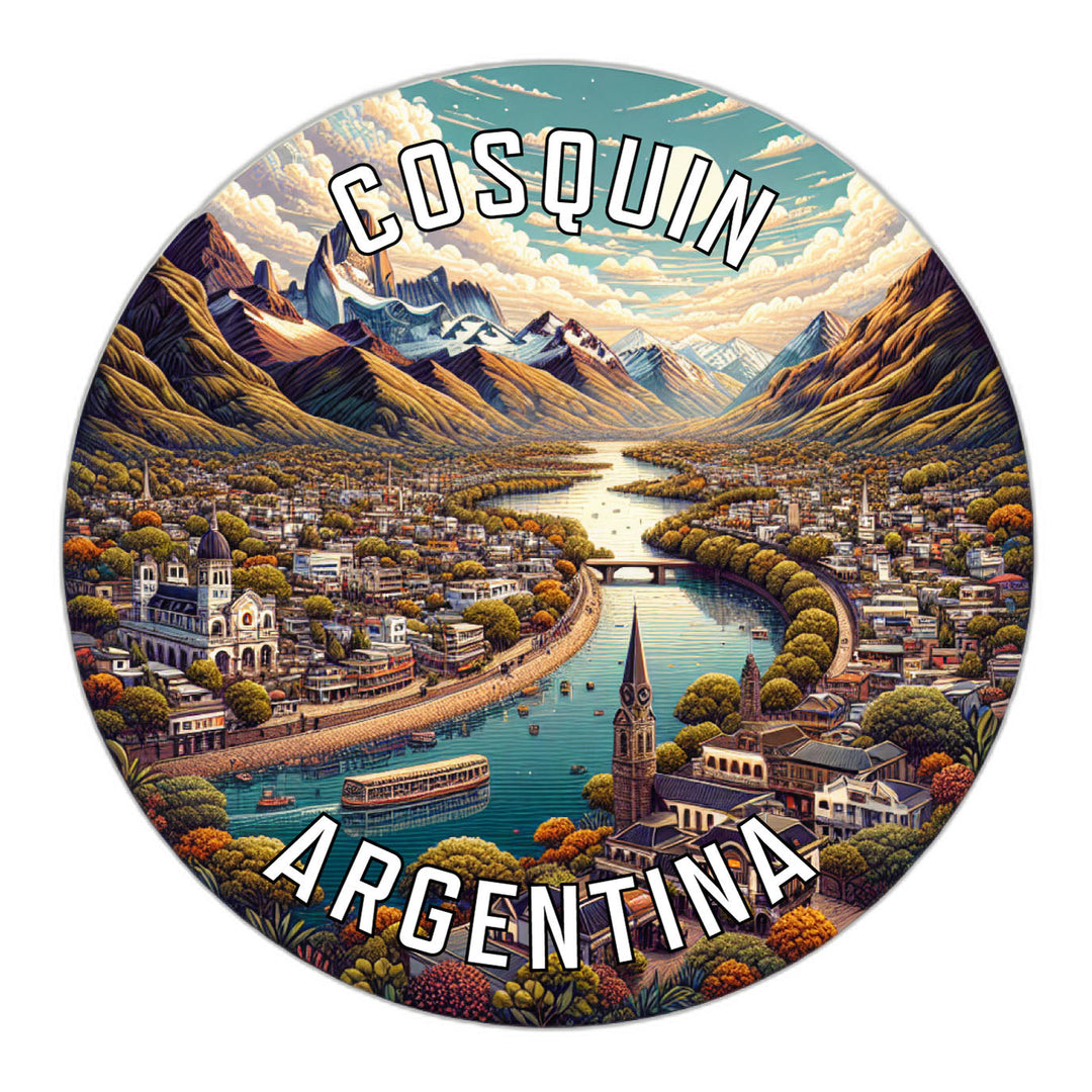 Cosquin Argentina Souvenir Die Cut Flat Magnet Image 1