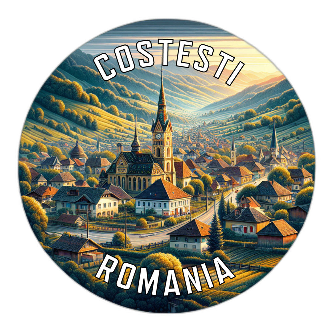 Costesti Romania Souvenir Die Cut Flat Magnet Image 1