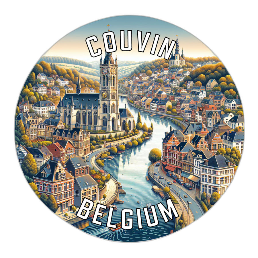 Couvin Belgium Souvenir Die Cut Flat Magnet Image 1