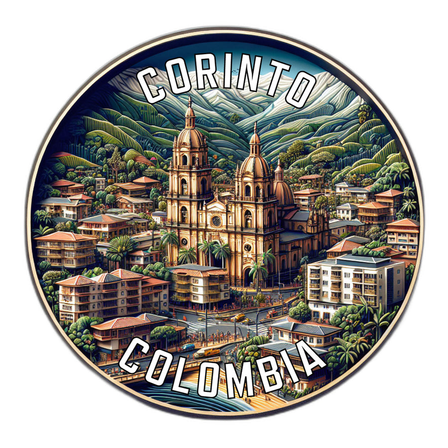 Corinto Colombia Souvenir Die Cut Flat Magnet Image 1