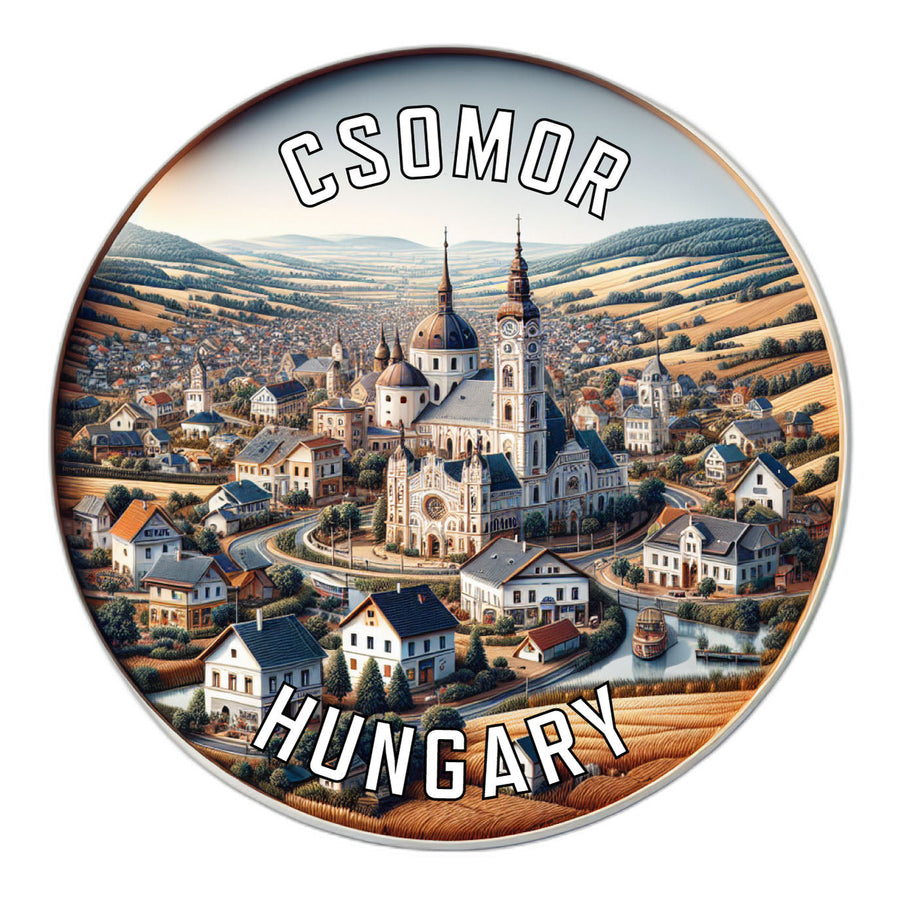 Csomor Hungary Souvenir Die Cut Flat Magnet Image 1