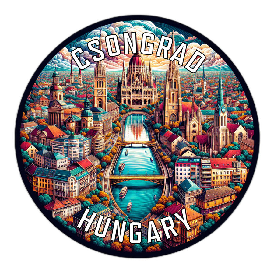 Csongrad Hungary Souvenir Die Cut Flat Magnet Image 1