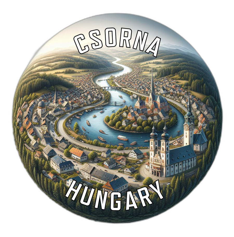 Csorna Hungary Souvenir Die Cut Flat Magnet Image 1