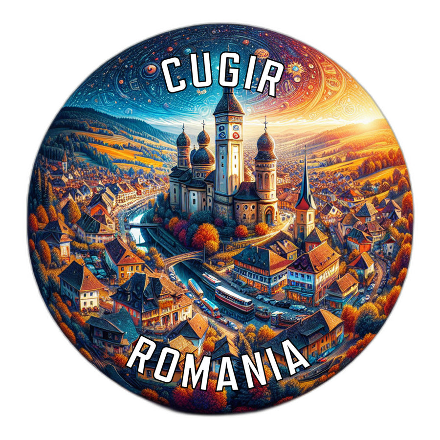 Cugir Romania Souvenir Die Cut Flat Magnet Image 1