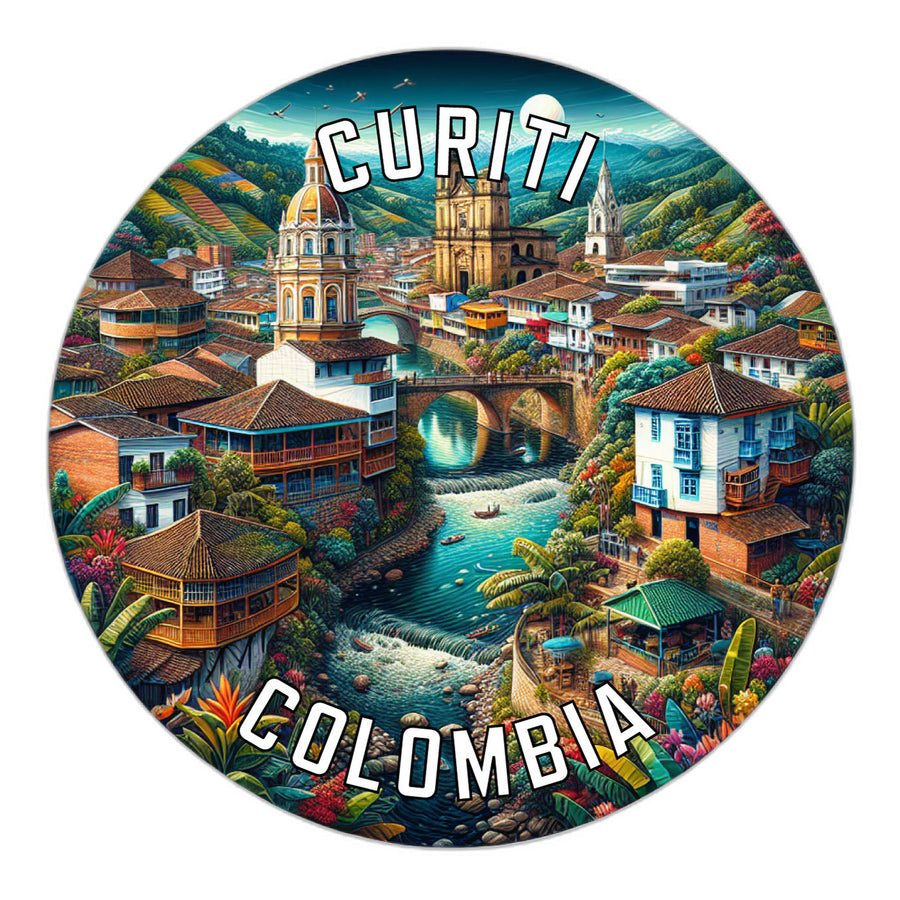 Curiti Colombia Souvenir Die Cut Flat Magnet Image 1