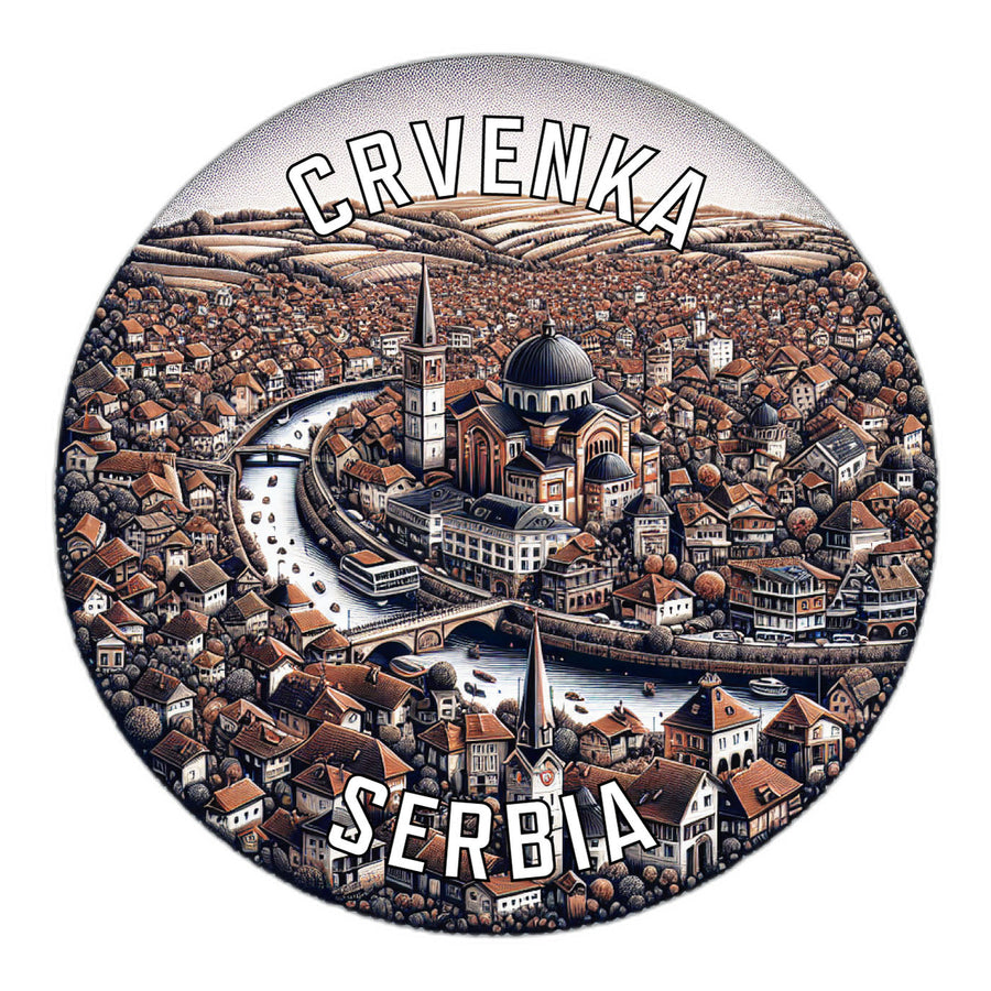 Crvenka Serbia Souvenir Die Cut Flat Magnet Image 1