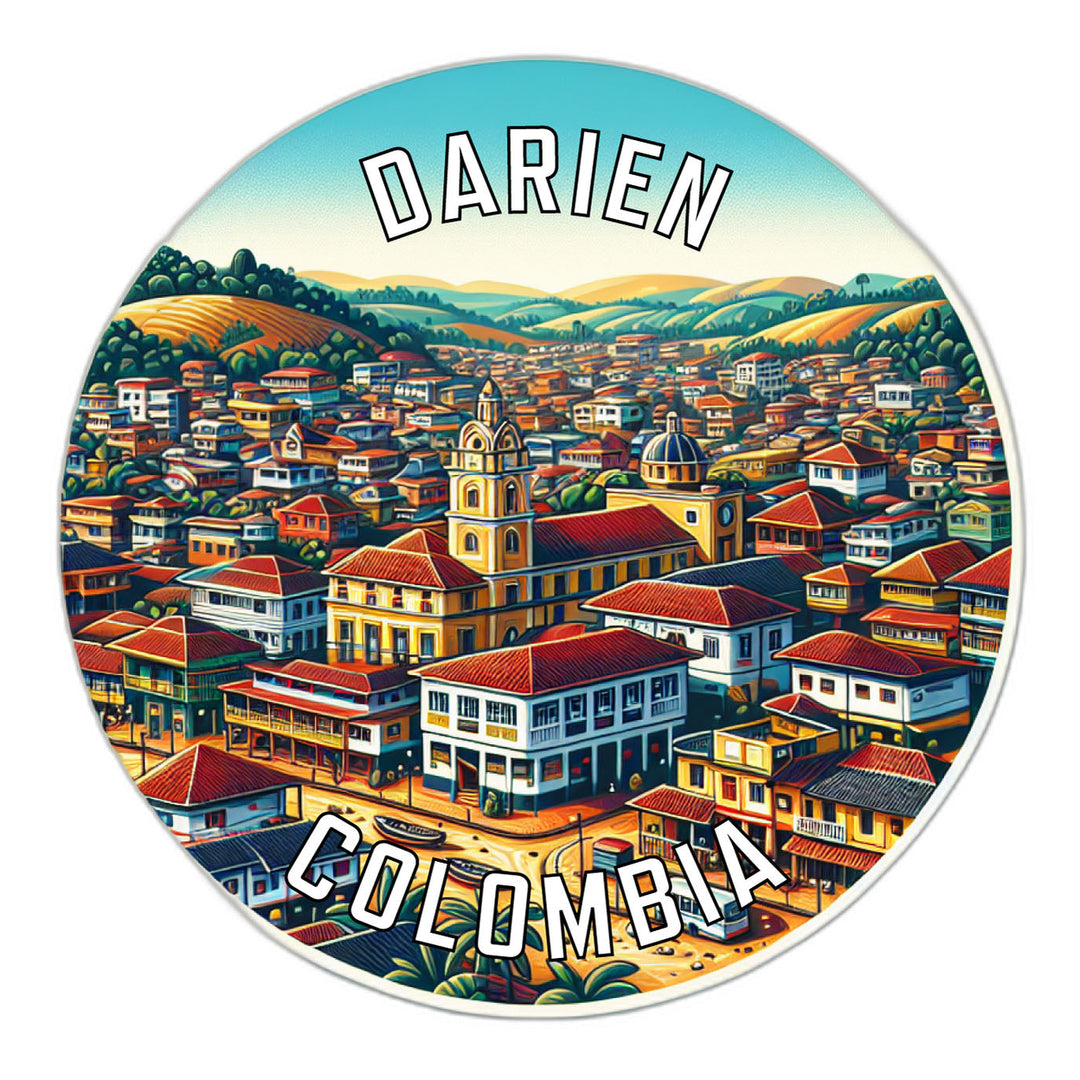 Darien Colombia Souvenir Die Cut Flat Magnet Image 1