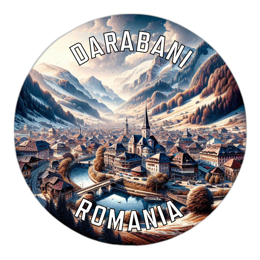 Darabani Romania Souvenir Die Cut Flat Magnet Image 1