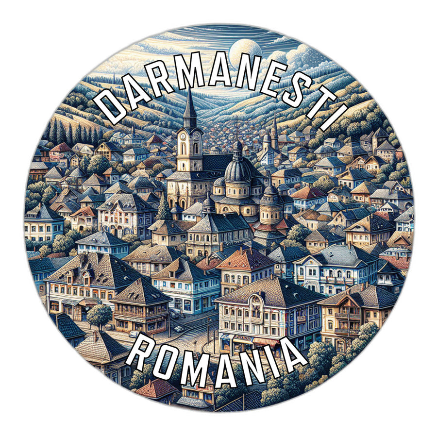 Darmanesti Romania Souvenir Die Cut Flat Magnet Image 1