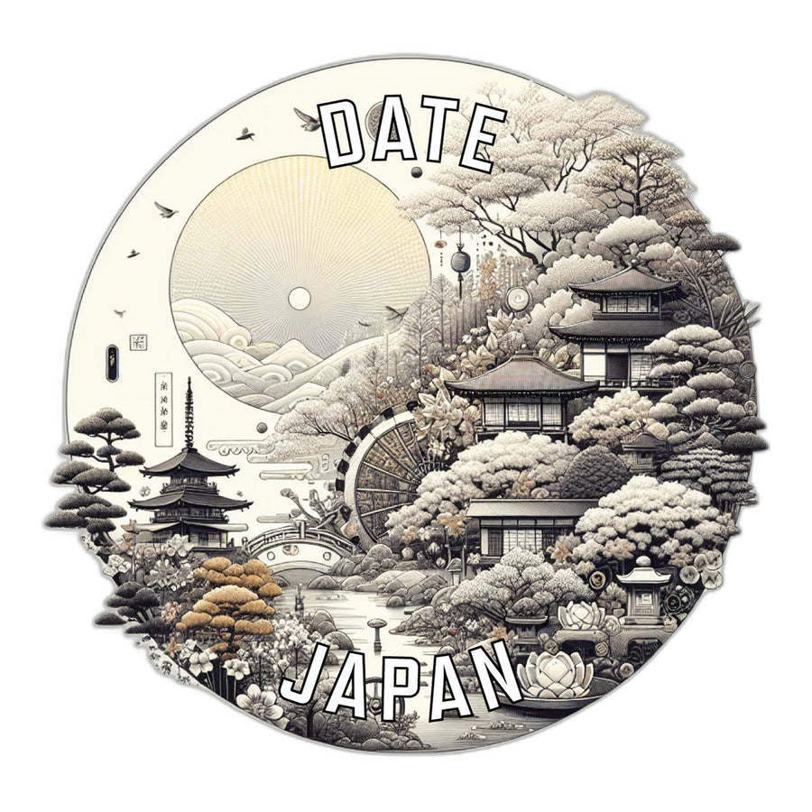 Date Japan Souvenir Die Cut Flat Magnet Image 1