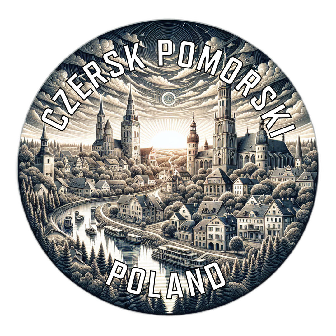 Czersk Pomorski Poland Souvenir Die Cut Flat Magnet Image 1