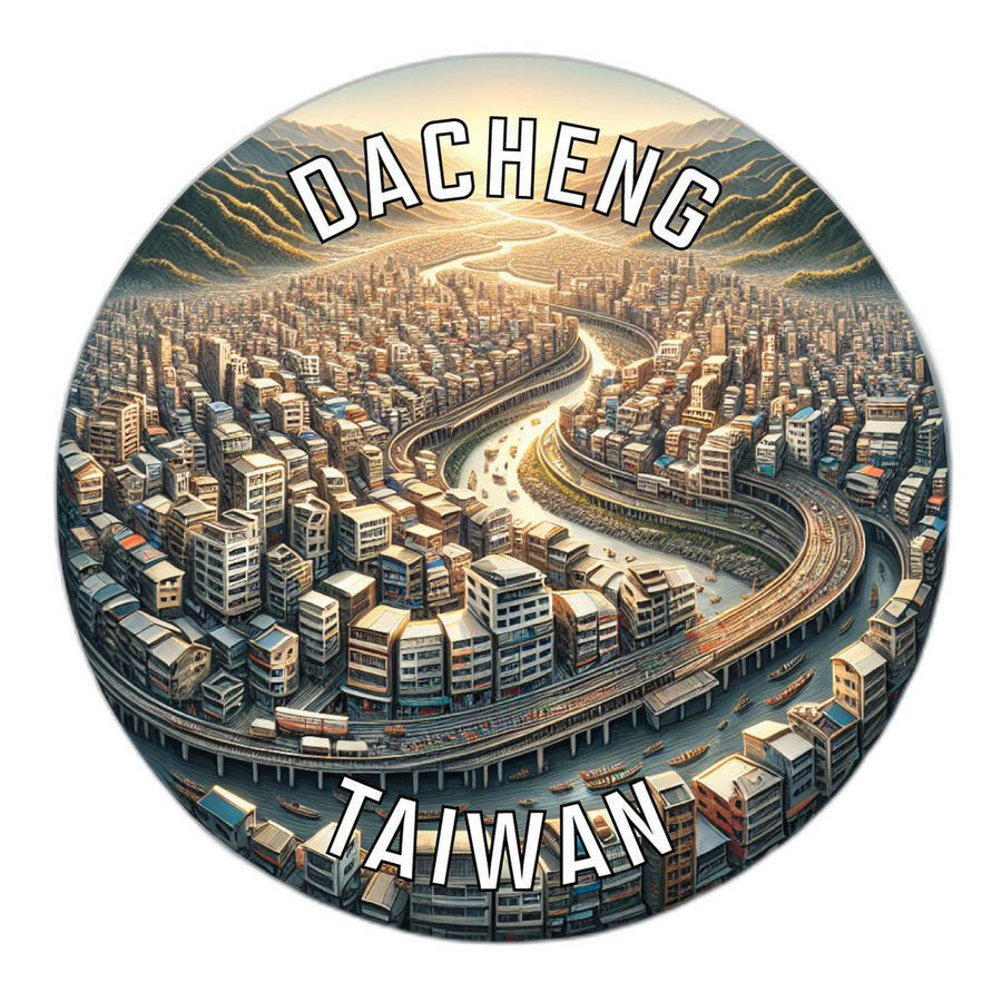 Dacheng Taiwan Souvenir Die Cut Flat Magnet Image 1