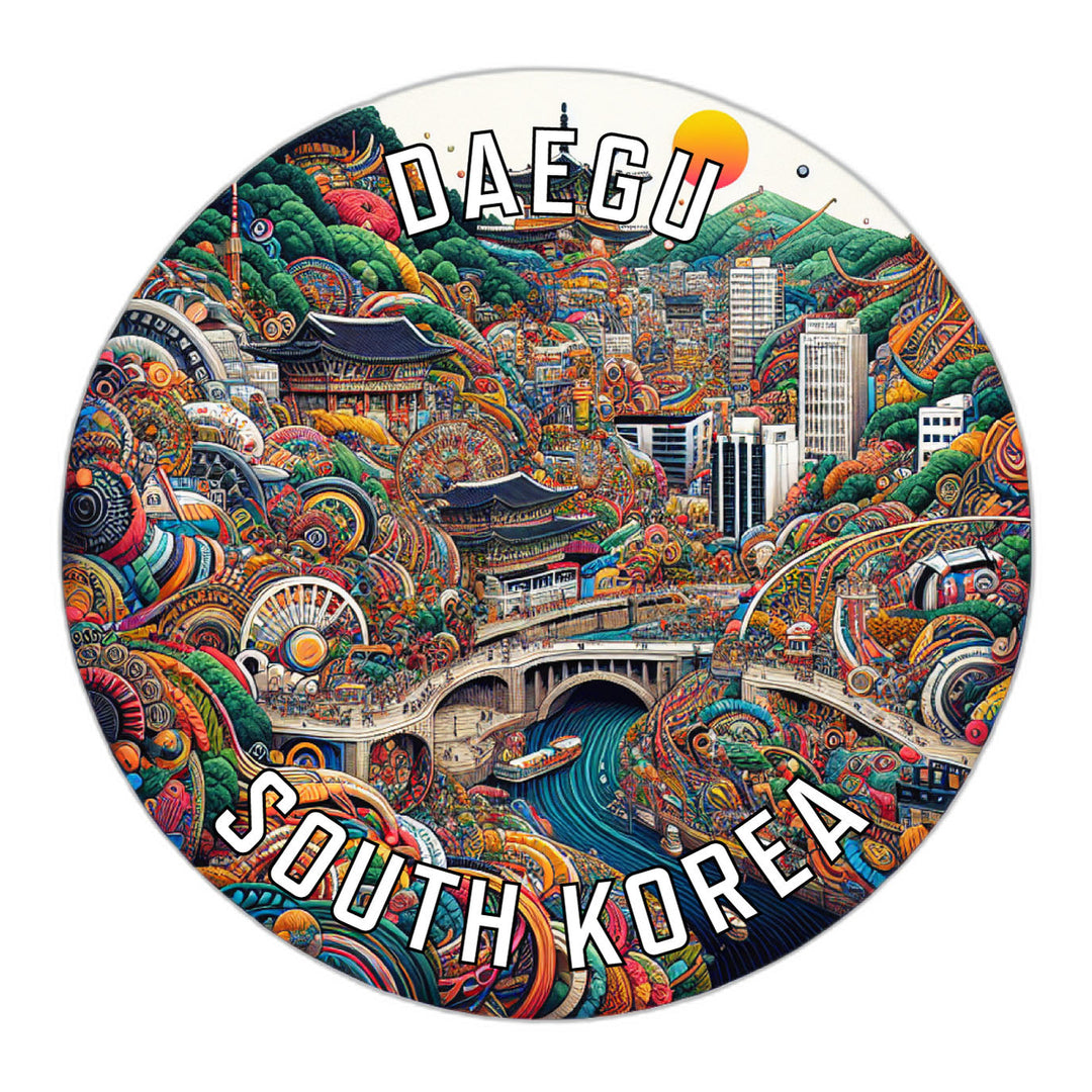 Daegu Korea South Souvenir Die Cut Flat Magnet Image 1