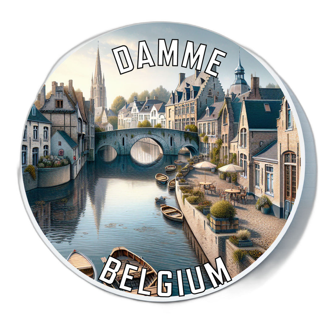 Damme Belgium Souvenir Die Cut Flat Magnet Image 1