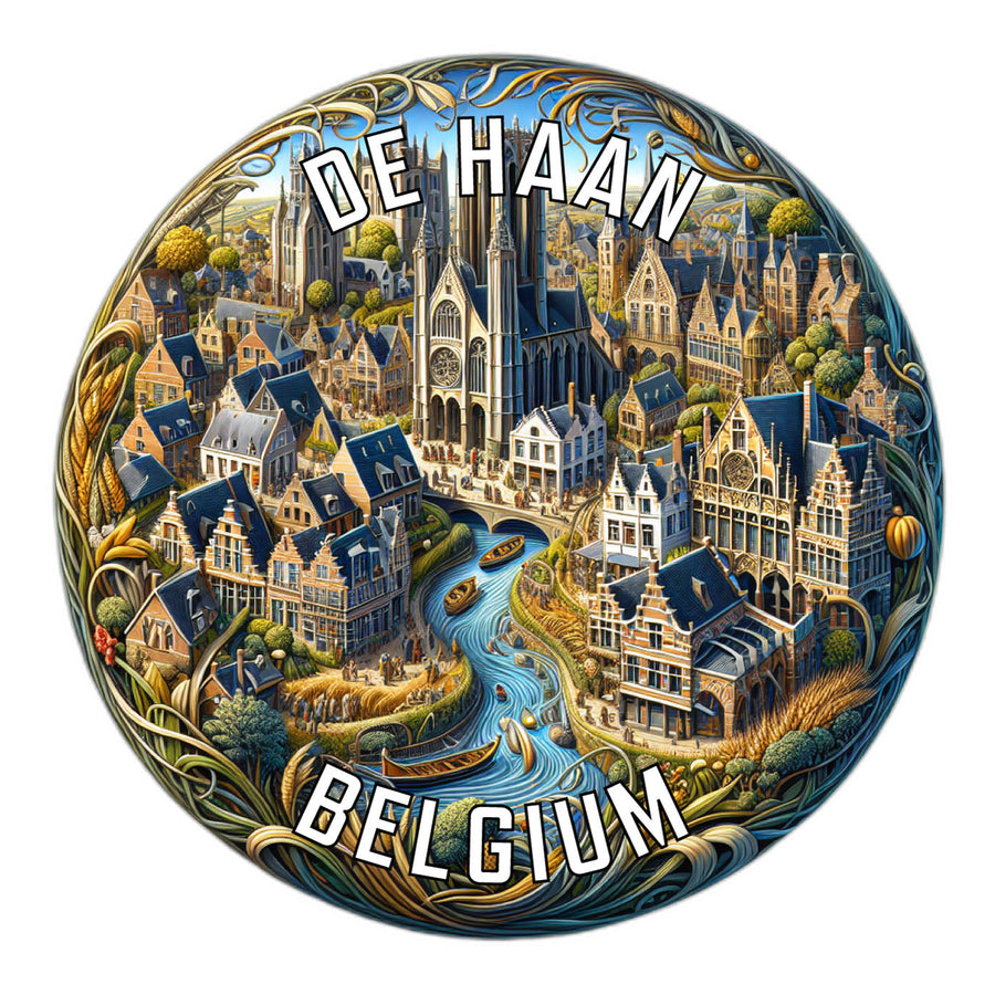 De Haan Belgium Souvenir Die Cut Flat Magnet Image 1