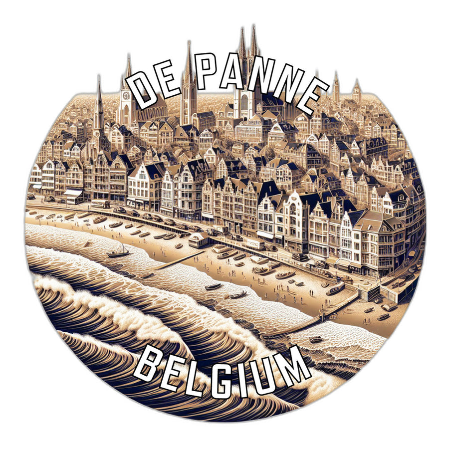 De Panne Belgium Souvenir Die Cut Flat Magnet Image 1