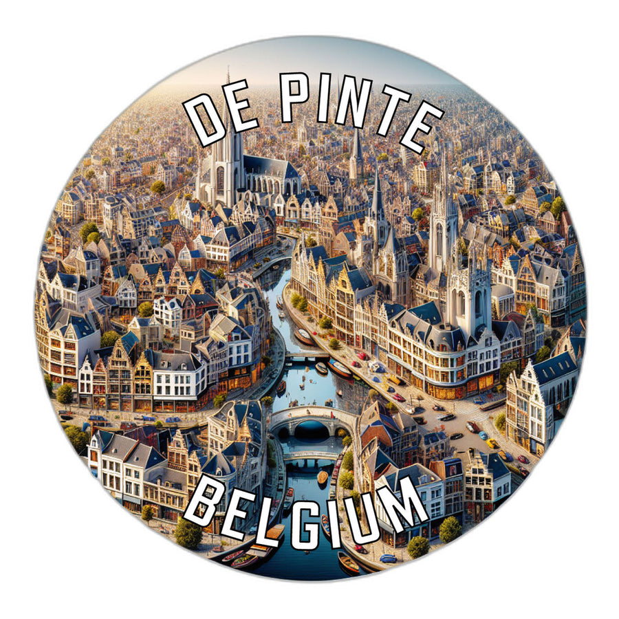 De Pinte Belgium Souvenir Die Cut Flat Magnet Image 1