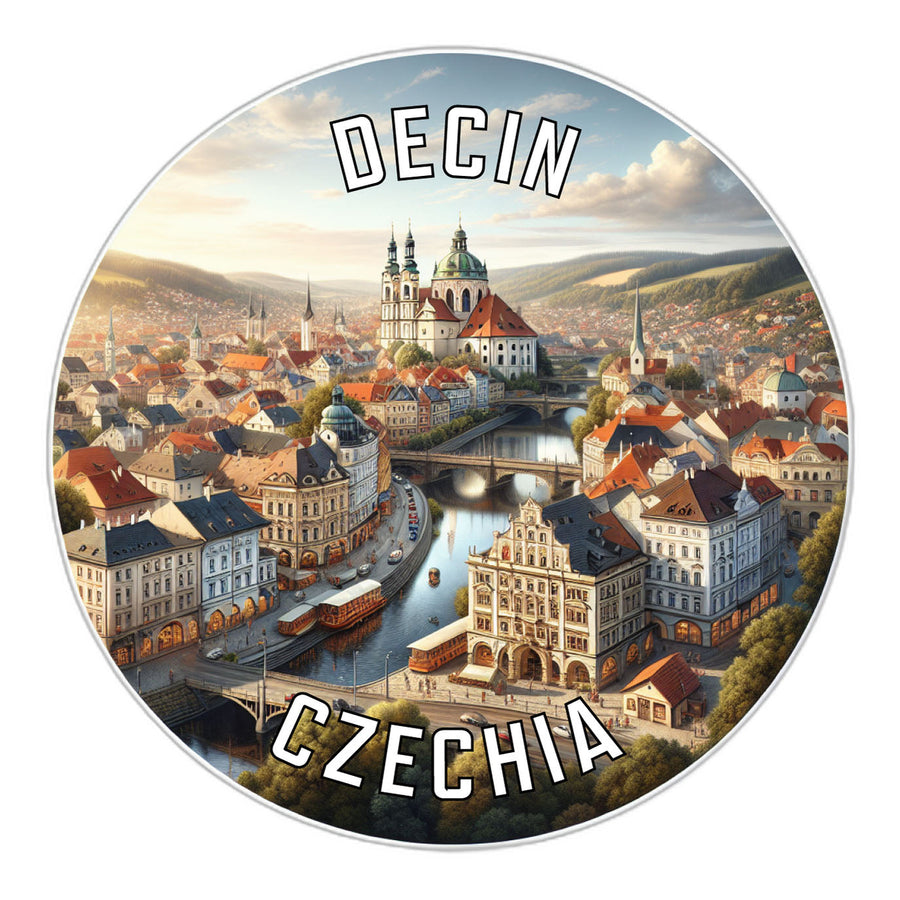 Decin Czechia Souvenir Die Cut Flat Magnet Image 1