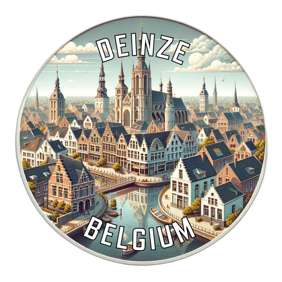 Deinze Belgium Souvenir Die Cut Flat Magnet Image 1