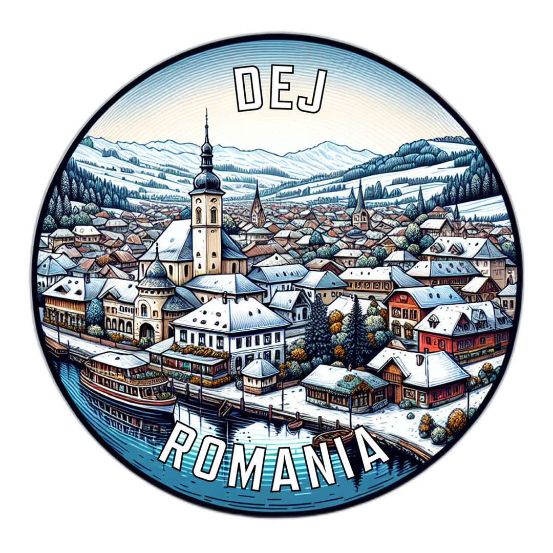 Dej Romania Souvenir Die Cut Flat Magnet Image 1