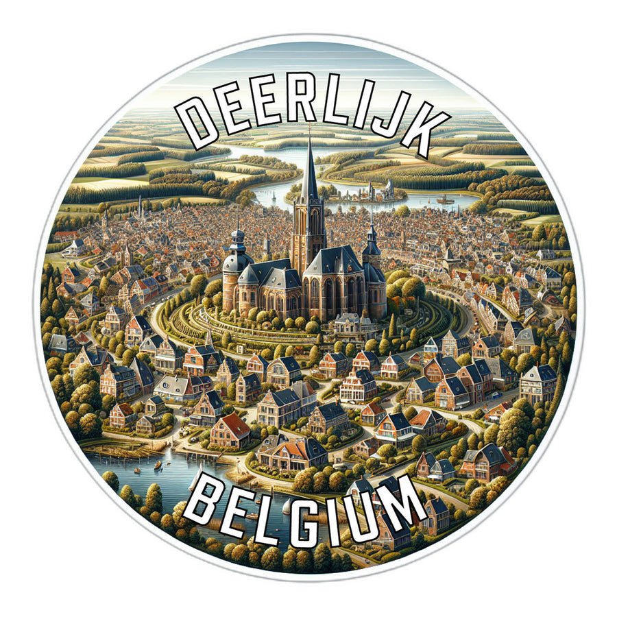 Deerlijk Belgium Souvenir Die Cut Flat Magnet Image 1