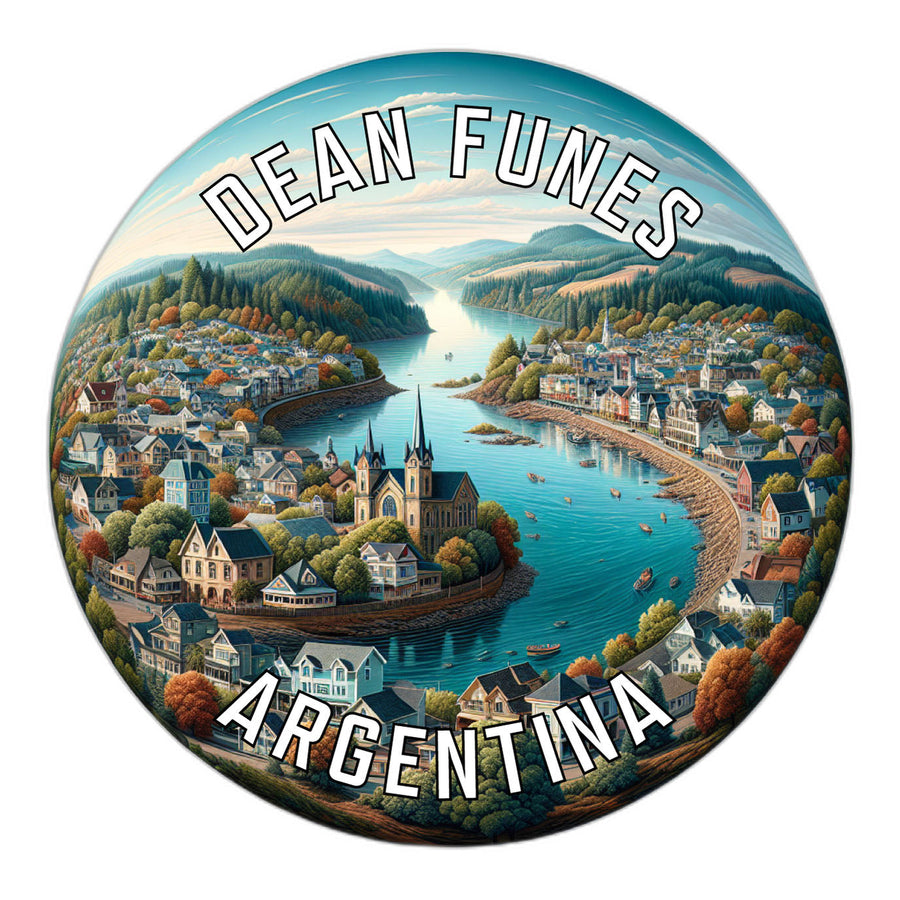 Dean Funes Argentina Souvenir Die Cut Flat Magnet Image 1